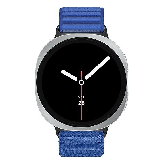 Galaxy Watch8 | 44 мм | 4G LTE | Silver | Fabric/Blue | M/L, Размер: 44 мм, Цвет: Silver, Тип ремешка: Fabric, Цвет ремешка: Blue, Размер ремешка: M/L, Подключение часов: Bluetooth / Wi-Fi + 4G LTE, изображение 2